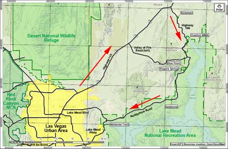 Lake Mead trail map
