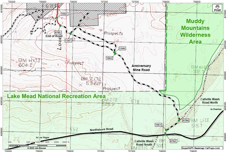 Anniversary Mine Road Map