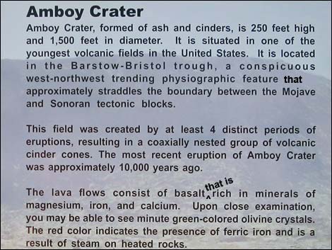 Amboy Crater Road