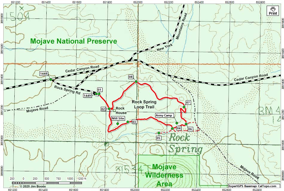 Rock Spring Loop Trail Map